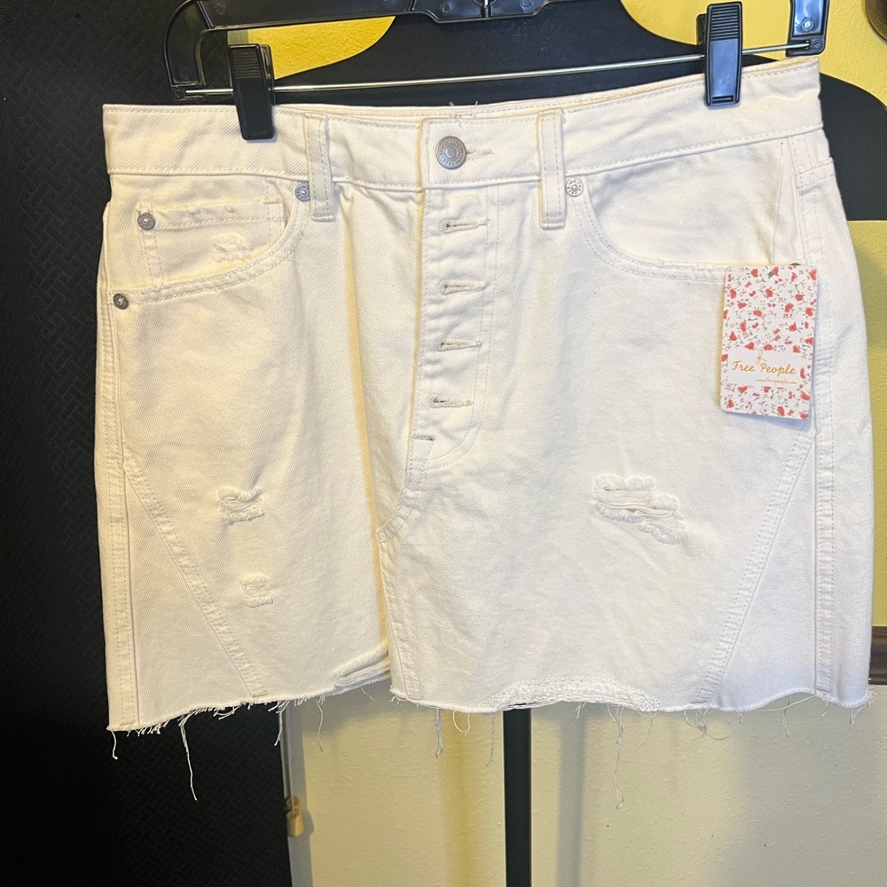 NWT Distressed We the Free Mini Skirt